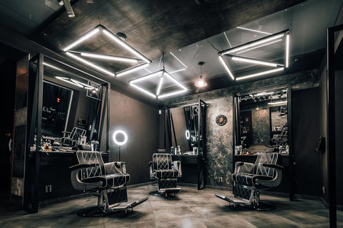 CHNYWORK 9ftx6ft Modern Stylish Barber Shop Backdrop Hairdresser's Workplace Hair Salon Hairstylist Haircut Barber