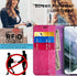 MONASAY Wallet Case for iPhone 15 5G, 6.1-inch, Flip Folio Leather Cover with Credit Card Holder, Hot-Pink [Glass