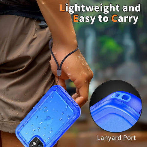 Cozycase Waterproof Case for iPhone 12 Pro Max - Full Body Rugged Dustproof Shockproof Cover with Built-in Screen