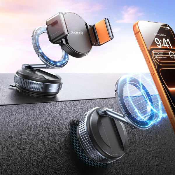 DIMONCOAT 2026 Upgraded Vacuum Magnetic Phone Holders for Your Car119+LBS Strongest Suction for