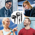 Wired 3.5mm Earbuds with Microphone, Noise-Canceling HiFi Stereo for Samsung A25, A15, A03s, S10, Note 9, Moto, Switch,