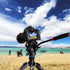 VS05K Tripod Fluid Head with 1/4" Arca QR Plate, Max Load 11 lbs for Video and DSLR Cameras, 3/8 to 1/4 Inch Screws