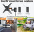 ELIVED Lockable RV TV Mount for 13-43 Inch TVs, Swivel and Tilt for Camper Trailer, Detachable TV Bracket