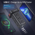 Surge Protector Power Strip Tower, 10FT Extension Cord with 12 AC and 4 USB Ports, Mini Power Strip for Office