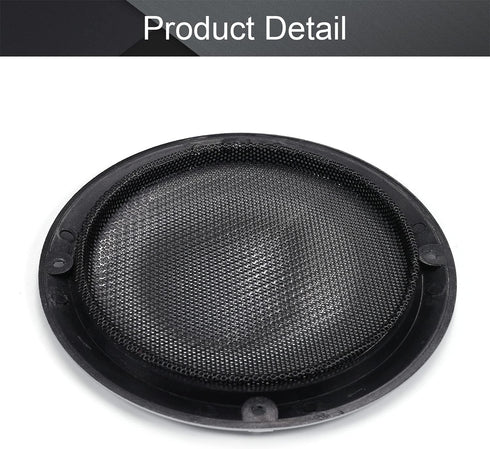 Fielect 2Pcs 5" Speaker Cover with Silver Metal Trim, Decorative Circle Woofer Guard, 8 Screws Included