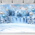 DUAIAI Winter Christmas Backdrop, Birthday Party Decorations Frozen Crystal Pendant Ice and Snow
