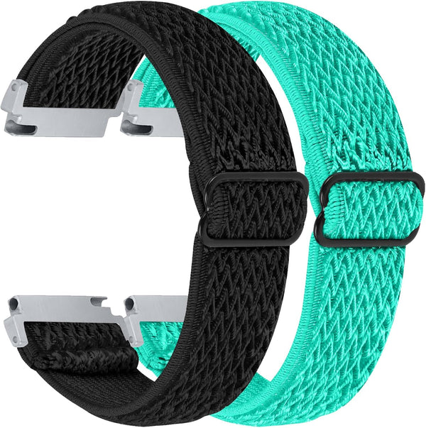 RuenTech 2 Pack Elastic Bands for OYV TGW008/Kuizil T70 Smart Watch Band, Adjustable Nylon Straps Replacement
