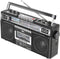 QFX J-220BT Boombox - MP3 Conversion from Radio to Cassette, Bluetooth, Dual 3” Speakers, Built-in Microphone