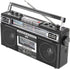 QFX J-220BT Boombox - MP3 Conversion from Radio to Cassette, Bluetooth, Dual 3” Speakers, Built-in Microphone