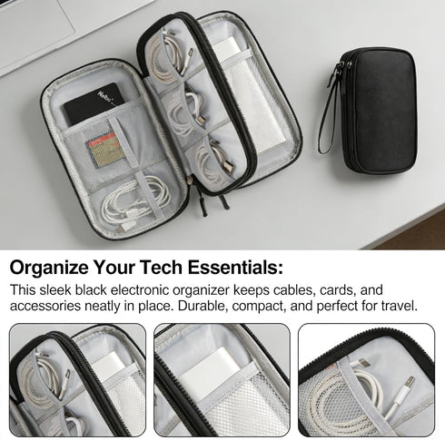 vigorm Travel Storage Box - Hard EVA Protective Cover for Mobile Power Bank, Charger, Cable, Phone and Accessories