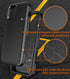 Diverbox Heavy Duty Case for iPhone 15 Plus 6.7" - Shockproof, Dropproof, with Tempered Glass Protector (Black-3in1)