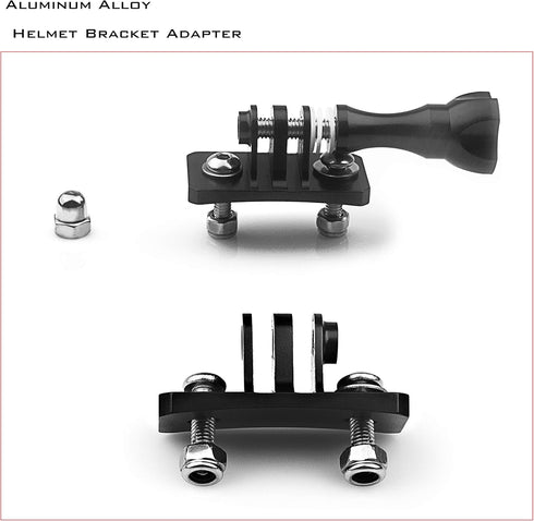 Universal Helmet Fixed Mounts, Camera Metal Bracket Adapter for GoPro Series Sport Camera/Skydiving Helmet
