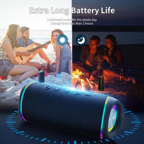 IHE IPX5 20H 5.3, Bluetooth Speaker - HD Sound, Waterproof, Up to Playtime, TWS Pairing, BT Portable Wireless Speaker