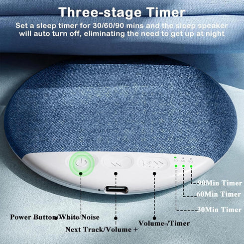 Generic Speaker,Immersive Pillow White Noise - White Noise Machines Wireless Speaker - for Indoor Outdoor Office Hotel