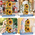 Jnbasdffb 7.2 Summer Sunflower Wedding Arch Cover, Stretchy Spandex Arch Backdrop Stand Covers FT, Oil Painting