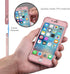 ORETECH iPhone 8 Plus/7 Plus Case, 360° Full Body Hard PC Silicone with 2 Pack 9H Tempered Glass Protector, Rosegold