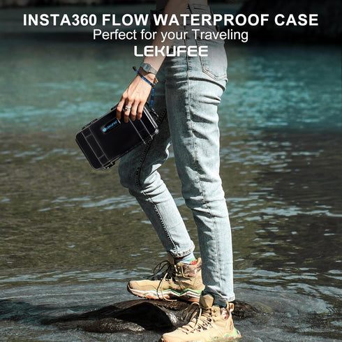 Lekufee Portable Waterproof Hard Case for Insta360 Flow Pro/Insta360 Flow Gimbal Stabilizer and Accessories (Case Only)