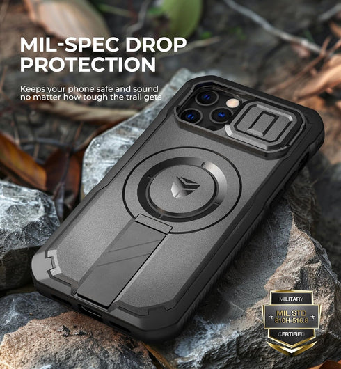 Dexnor 12 12 for iPhone & iPhone Pro Case with Slide Camera Cover & Adjustable Kickstand & Built-in Screen
