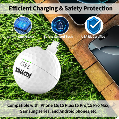 KDYNIX 2000mAh Pack 17/17 Air/17 Pro/17 Max/16/16 Plus/16 Pro/16 Max/15 Mini Portable Charger USB C Power Bank Phone