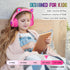 IFECCO Kids Bluetooth Headphones with Microphone, Cute Light Up Cat Ear Wireless Volume-limiting for Travel