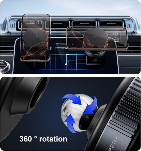 REOKILY 15 14 13 12 Latest Magnetic Car Phone Holder Ultra Vacuum Suction Cup Phone Mount Magnetic Car Mount Cell Phone