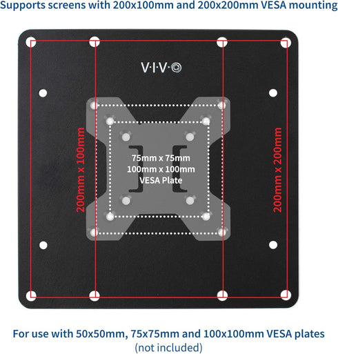 VIVO Steel VESA TV and Monitor Mount Adapter Plate for Screens 23" to 42", VESA up to 200x200mm
