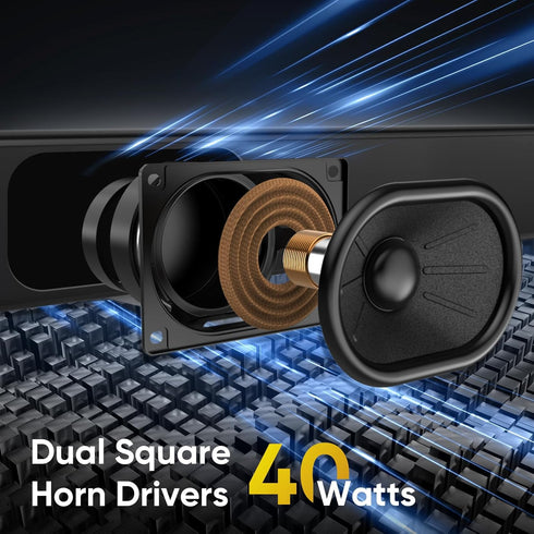 Sound Bar for Smart TV, Compact Design Soundbar TV Speakers with Customized Bass Reflector, Easy Set up Home Audio
