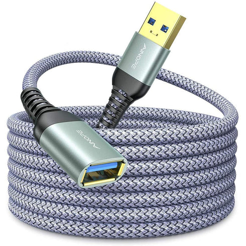 AINOPE 10FT USB 3.0 Extension Cable, Male to Female, High Data Transfer for Webcam, Keyboard, Flash Drive, Printer.