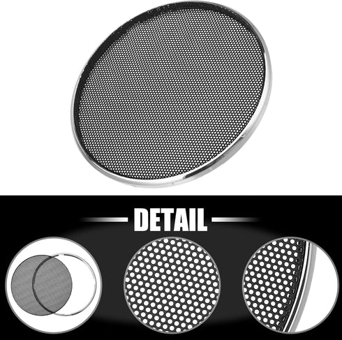 X AUTOHAUX 4 Inch Car Metal Audio Speaker Grill Cover Mesh Woofer Horn Guard Decorative Protector (Silver Tone)