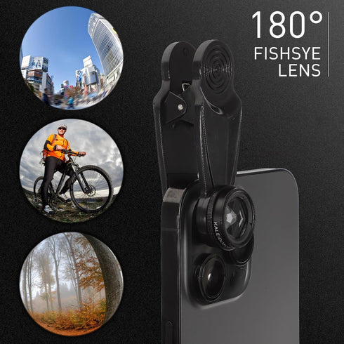 KAJNBN 10-in-1 Set Phone Camera Lens Kit with Wide Angle, Fisheye, and Macro Lenses for Smartphones Professional Mobile