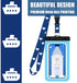 Cruise Lanyards Extra Large Waterproof Cell Phone Pouch - Touch Screen Dry Case for Phones up to 7” (2-Pack)