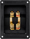 Parts Express Bi-Amp Speaker Terminal Cup, Gold Binding Post Banana Jack