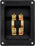 Parts Express Bi-Amp Speaker Terminal Cup, Gold Binding Post Banana Jack