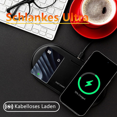Wallet Tracker Wireless Recharging IP68 Thin Item Finder Card, Bluetooth Works with Apple Find My APP & Network (iOS