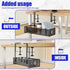 REFLYING Under Desk Cable Management Tray, Black Metal Long Arms, No Drill Mesh Desk Cable Tray for Office Organization