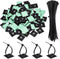100 Pack Black Zip Tie Adhesive Mounts, Self Adhesive Cable Base Holders with Multi-Purpose Cable Tie