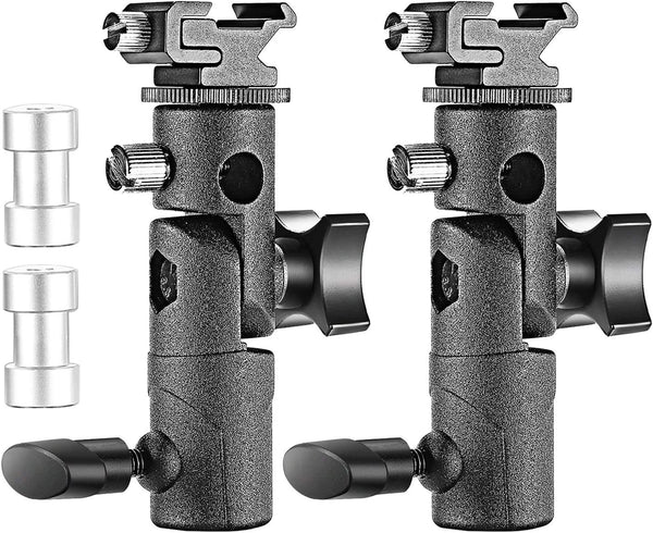 SLOW DOLPHIN Camera Flash Speedlite Mount Swivel Light Stand with Umbrella Bracket Holder (2 PCS)