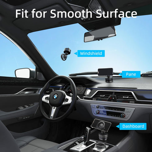 NYUDN 360 96LBS Vacuum Magnetic Car Phone Holder Reinforced Ultra Suction Cup Phone Mount for MagSafe Cell Phone