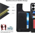 iCoverCase iPhone 13 Pro Max Wallet Phone Case, RFID Blocking PU Leather with Card Holder, 6.7 Inch (Heart Black)