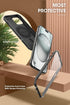 SUPCASE iPhone 15 Plus Case with Stand, Compatible with MagSafe, Built-in Screen Protector, Black