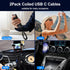 Samsung S24 Type C Coiled Charging Cable 3FT for Galaxy S24/S23/S22/S21/S20, Android Auto USB C Cable Car Charger for