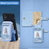 M-Plateau RFID Blocking Phone Wallet Stick on Leather, Attachable Card Holder for Most Smartphones (Sky Blue)