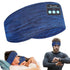Sleep Headphones Headband Wireless for Sleeping Side Sleepers - Adjustable Bluetooth Headphones for Women Men (Blue)