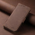 SINIANL Wallet Case for iPhone 15 Pro Max, Magnetic Leather Flip Folio Cover with Card Holder for Men Women, Brown