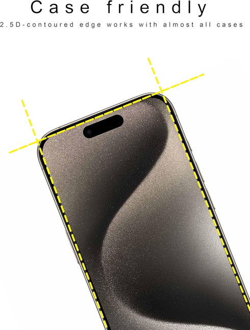Glass Screen Protector for iPhone 13 / 13 Pro / 14, 3 Pack, 9H Hardness, Oleophobic Coating, 99.99% Clarity