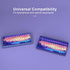 JSJT PBT Keycaps, Multi-Coloured Translucent Side Printed Keycap Set, 124 Keys Cherry Profile for Mechanical Keyboards