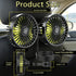 Car Backseat Fan for Backseat Kids, Dual Head Usb Car Headrest Fan for Car Backseat Kids (No Battery)