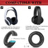 PS5 Replacement Earpads Compatible with Sony Playstation 5 Pulse 3D PS5/PS4 New Version 2018 CUHYA-0080 Wireless Headphones Protein Leather Parts Ear Cushions