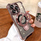 iPhone 14 Pro Max Case with Kickstand, Magnetic Ring Stand, Shockproof Military Grade Protection, Luxury Slim - Pink