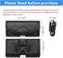 Leather Dual Phone Holster with Belt Loop for 2 Phones, Horizontal Two Phone Belt Holder for Men, Black for